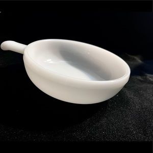 Milk Glass Soup Bowl With Handle